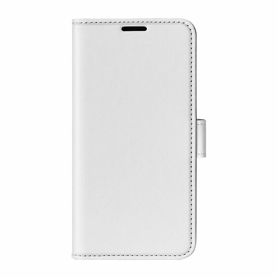 Motorola Moto E22 / E22i Hoesje, MobyDefend Wallet Book Case (Sluiting Achterkant), Wit
