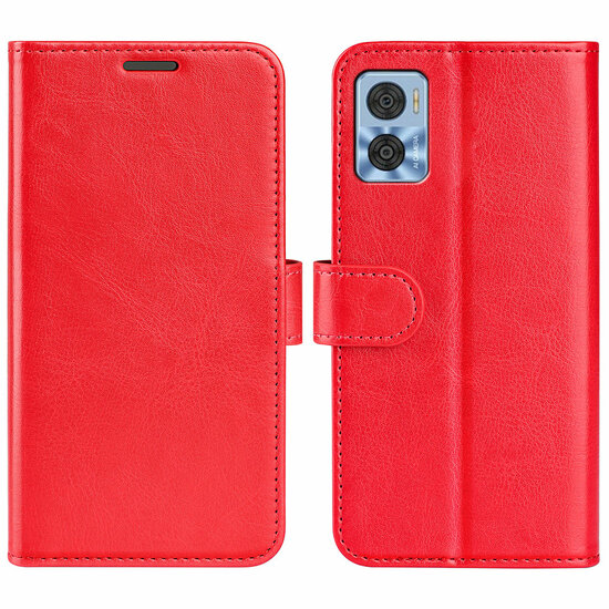 Motorola Moto E22 / E22i Hoesje - MobyDefend Wallet Book Case (Sluiting Achterkant) - Rood