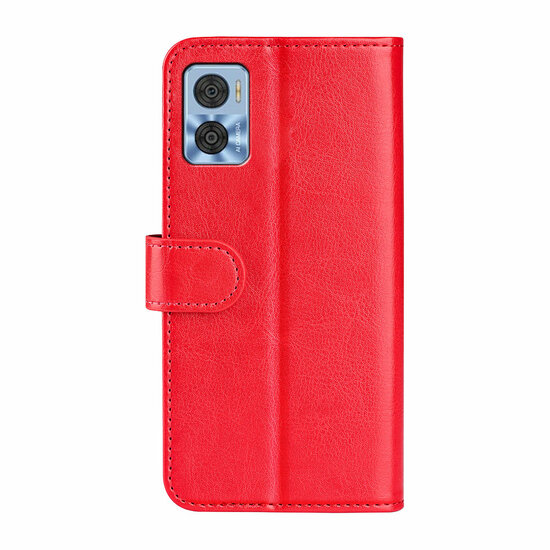 Motorola Moto E22 / E22i Hoesje - MobyDefend Wallet Book Case (Sluiting Achterkant) - Rood