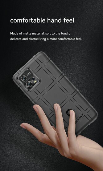 Motorola Moto G72 Hoesje - Mobydefend Rugged Shield TPU Backcover - Zwart