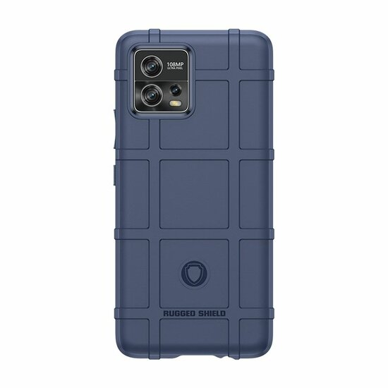 Motorola Moto G72 Hoesje, Rugged Shield TPU Gelcase, Blauw