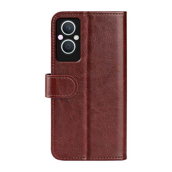 Oppo Reno 8 Lite Hoesje - MobyDefend Wallet Book Case (Sluiting Achterkant) - Bruin