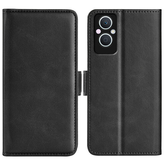 Oppo Reno 8 Lite Hoesje, MobyDefend Luxe Wallet Book Case (Sluiting Zijkant), Zwart