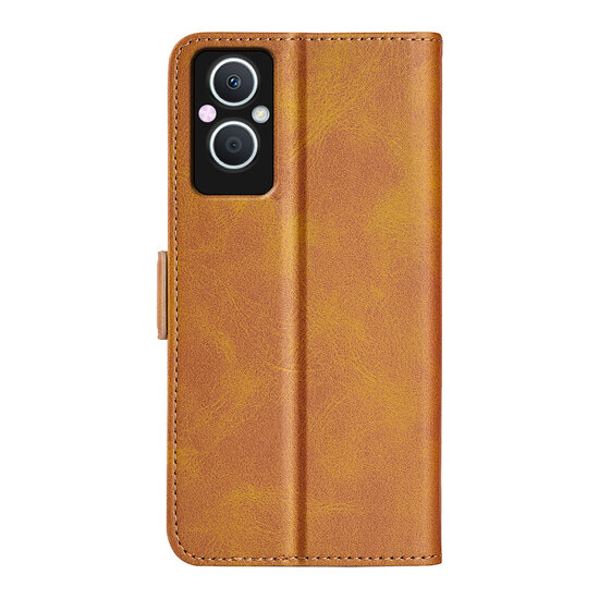 Oppo Reno 8 Lite Hoesje - MobyDefend Luxe Wallet Book Case (Sluiting Zijkant) - Lichtbruin