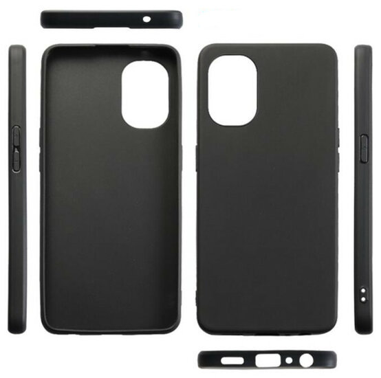Oppo Reno 8 Lite Hoesje - MobyDefend TPU Backcover - Mat Zwart