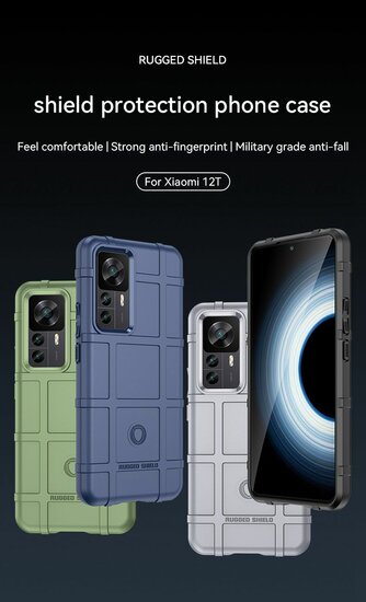 Xiaomi 12T / 12T Pro Hoesje - Mobydefend Rugged Shield TPU Backcover - Groen