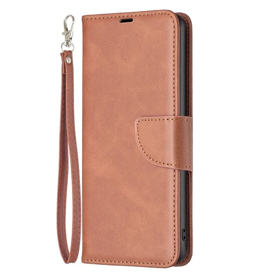 Xiaomi Redmi 10A Hoesje - MobyDefend Wallet Book Case Met Koord - Bruin