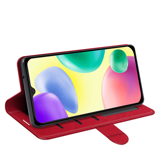 Xiaomi Redmi 10A Hoesje - MobyDefend Wallet Book Case (Sluiting Achterkant) - Rood