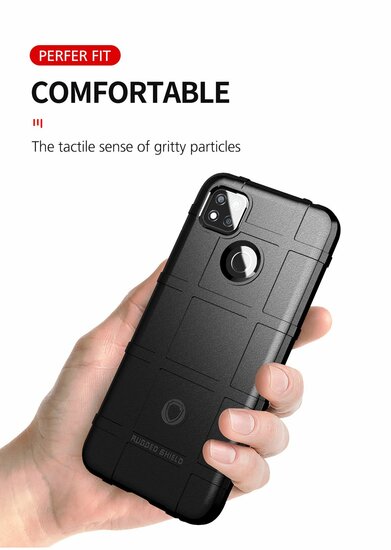 Xiaomi Redmi 10A Hoesje - Mobydefend Rugged Shield TPU Backcover - Blauw