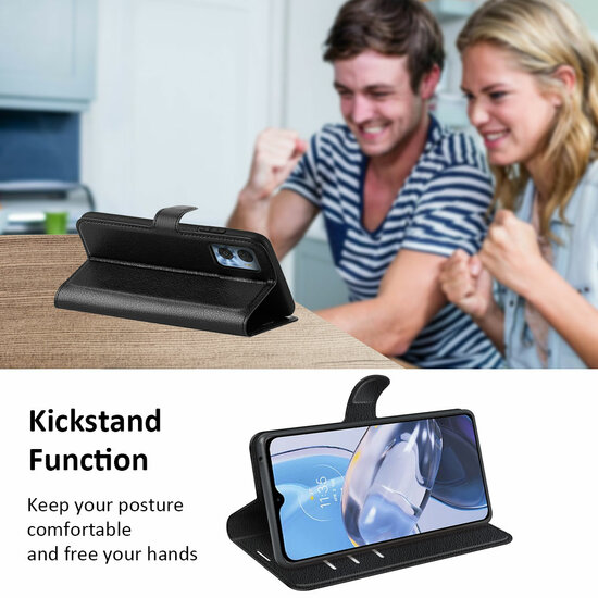Motorola Moto E22 / E22i Hoesje - MobyDefend Kunstleren Wallet Book Case (Sluiting Voorkant) - Bruin