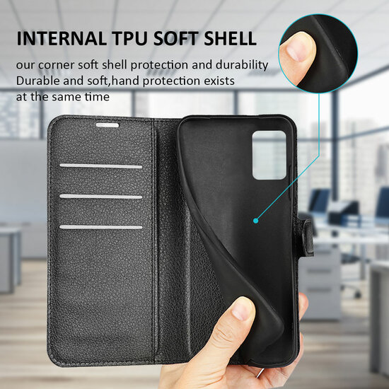 Motorola Moto E22 / E22i Hoesje - MobyDefend Kunstleren Wallet Book Case (Sluiting Voorkant) - Bruin