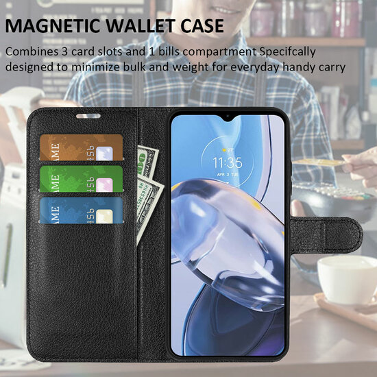 Motorola Moto E22 / E22i Hoesje - MobyDefend Kunstleren Wallet Book Case (Sluiting Voorkant) - Bruin