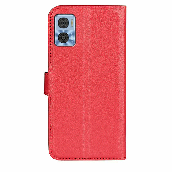 Motorola Moto E22 / E22i Hoesje, MobyDefend Kunstleren Wallet Book Case (Sluiting Voorkant), Rood