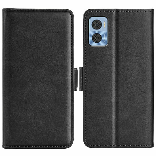 Motorola Moto E22 / E22i Hoesje - MobyDefend Luxe Wallet Book Case (Sluiting Zijkant) - Zwart
