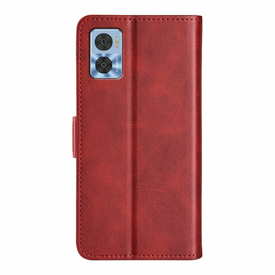Motorola Moto E22 / E22i Hoesje - MobyDefend Luxe Wallet Book Case (Sluiting Zijkant) - Rood