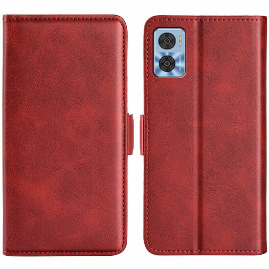 Motorola Moto E22 / E22i Hoesje, MobyDefend Luxe Wallet Book Case (Sluiting Zijkant), Rood