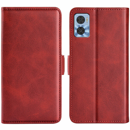 Motorola Moto E22 / E22i Hoesje - MobyDefend Luxe Wallet Book Case (Sluiting Zijkant) - Rood
