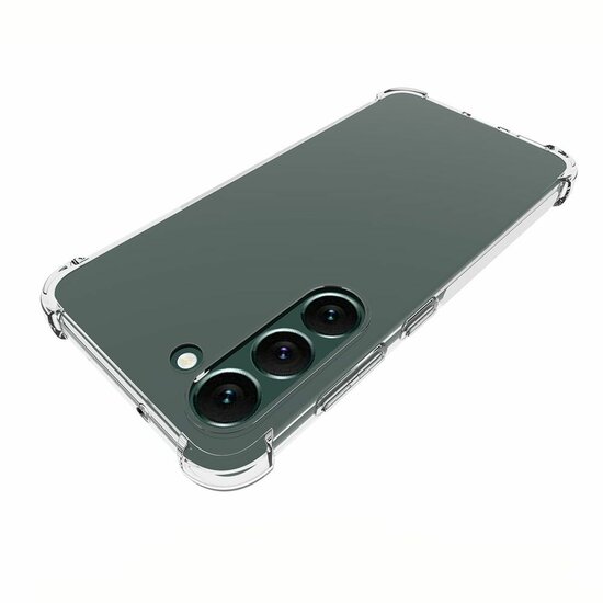 Samsung Galaxy S23 Plus (S23+) Hoesje, MobyDefend Transparante Shockproof TPU Gelcase, Verstevigde Hoeken, Volledig Doorzichtig