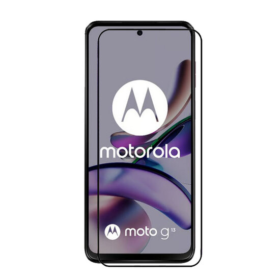 3-Pack Motorola Moto G13 / G23 / G53 Screenprotectors, MobyDefend Gehard Glas Screensavers, Zwarte Randen