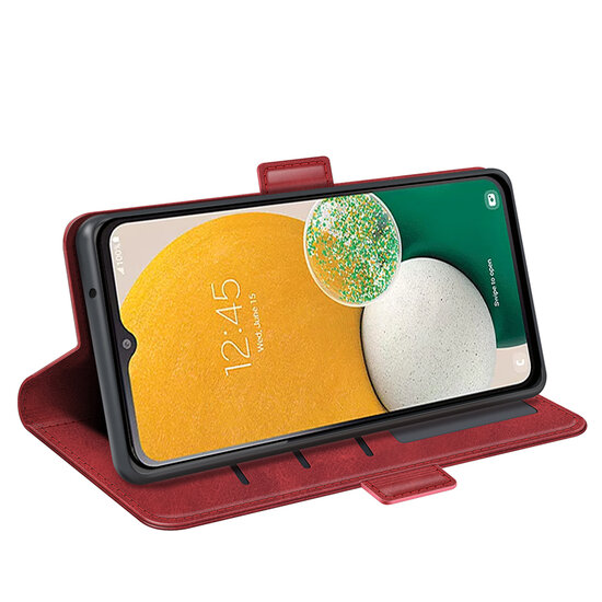 Samsung Galaxy A14 Hoesje - MobyDefend Luxe Wallet Book Case (Sluiting Zijkant) - Rood