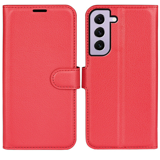 Samsung Galaxy S23 Hoesje, MobyDefend Kunstleren Wallet Book Case (Sluiting Voorkant), Rood