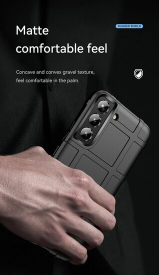 Samsung Galaxy S23 Ultra Hoesje, Rugged Shield TPU Gelcase, Zwart