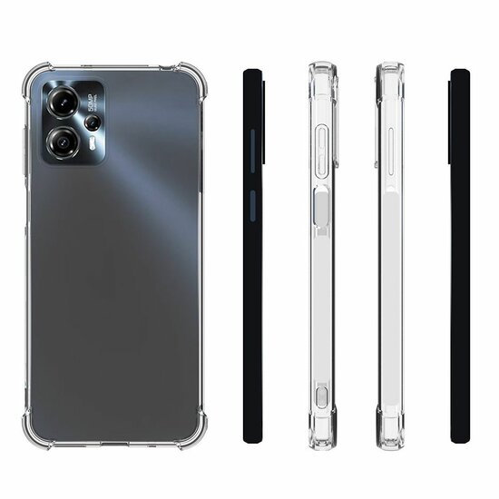 Motorola Moto G13 / G23 / G53 Hoesje - MobyDefend Transparante Shockproof TPU Backcover - Verstevigde Hoeken - Volledig Doorzichtig
