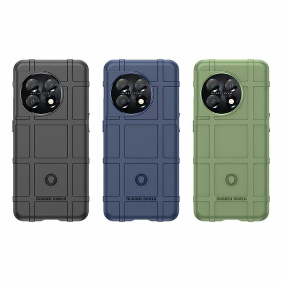OnePlus 11 Hoesje - Mobydefend Rugged Shield TPU Backcover - Groen