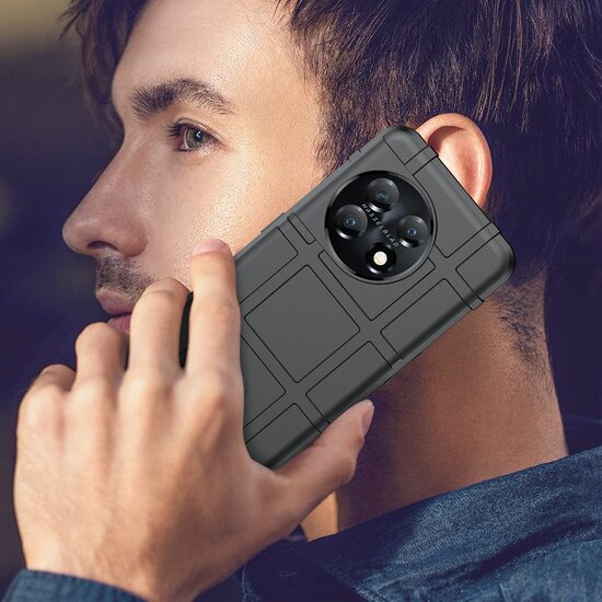 OnePlus 11 Hoesje - Mobydefend Rugged Shield TPU Backcover - Groen