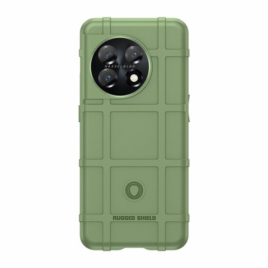 OnePlus 11 Hoesje - Mobydefend Rugged Shield TPU Backcover - Groen
