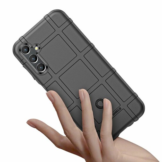 Samsung Galaxy A14 Hoesje - Mobydefend Rugged Shield TPU Backcover - Zwart