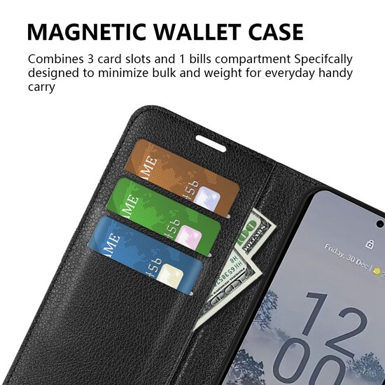 Nokia X30 Hoesje, MobyDefend Kunstleren Wallet Book Case (Sluiting Voorkant), Zwart