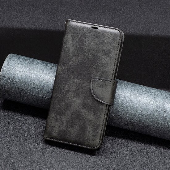 Motorola Moto G73 Hoesje - MobyDefend Wallet Book Case Met Koord - Zwart