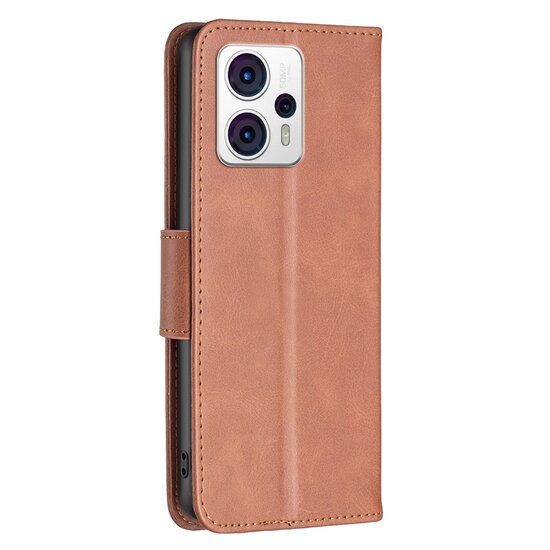 Motorola Moto G13 / G23 / G53 Hoesje, MobyDefend Wallet Book Case Met Koord, Bruin