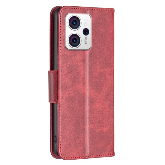 Motorola Moto G13 / G23 / G53 Hoesje - MobyDefend Wallet Book Case Met Koord - Rood