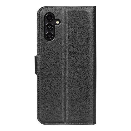 Samsung Galaxy A14 Hoesje - MobyDefend Kunstleren Wallet Book Case (Sluiting Voorkant) - Zwart