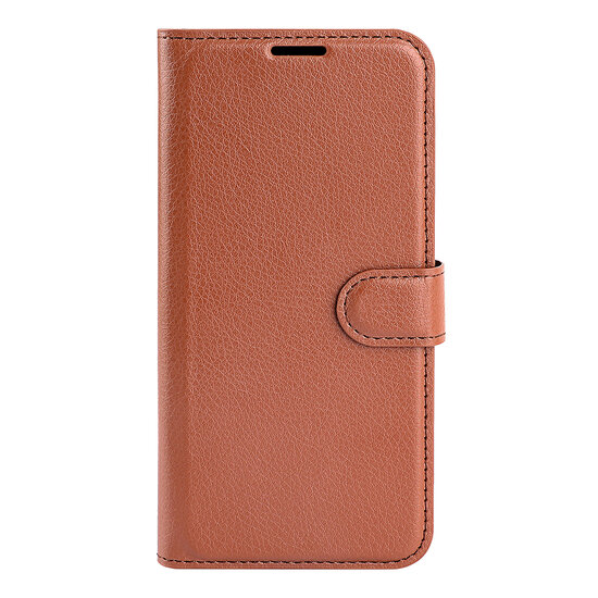Samsung Galaxy A14 Hoesje, MobyDefend Kunstleren Wallet Book Case (Sluiting Voorkant), Bruin