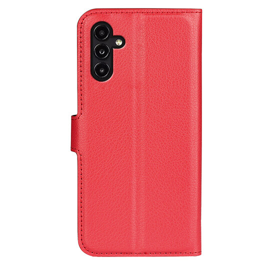 Samsung Galaxy A14 Hoesje - MobyDefend Kunstleren Wallet Book Case (Sluiting Voorkant) - Rood