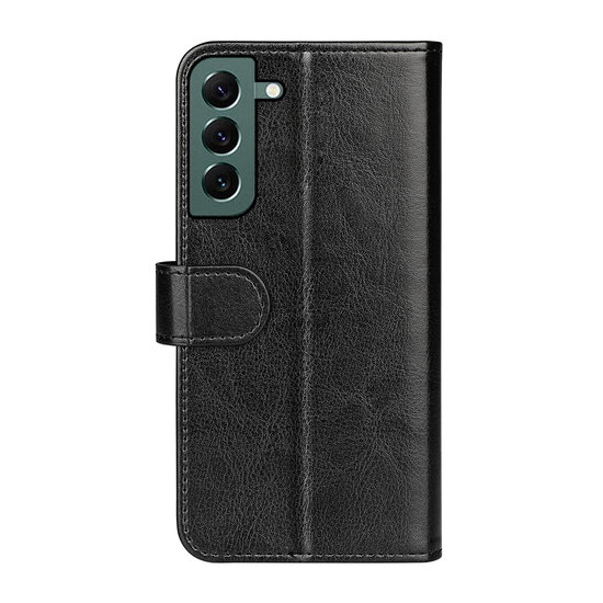 Samsung Galaxy S23 Plus (S23+) Hoesje, MobyDefend Wallet Book Case (Sluiting Achterkant), Zwart