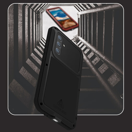 Samsung Galaxy A54 Hoes - Love Mei Metalen Case - Extreme Protection - Zilvergrijs
