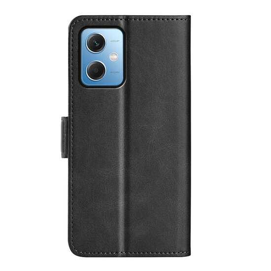 Xiaomi Redmi Note 12 5G Hoesje - MobyDefend Luxe Wallet Book Case (Sluiting Zijkant) - Zwart
