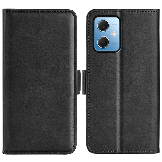 Xiaomi Redmi Note 12 5G Hoesje, MobyDefend Luxe Wallet Book Case (Sluiting Zijkant), Zwart