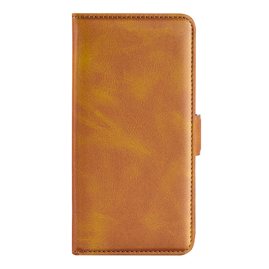 Xiaomi Redmi Note 12 5G Hoesje, MobyDefend Luxe Wallet Book Case (Sluiting Zijkant), Lichtbruin