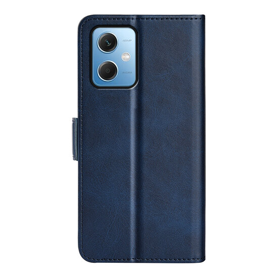 Xiaomi Redmi Note 12 5G Hoesje - MobyDefend Luxe Wallet Book Case (Sluiting Zijkant) - Blauw