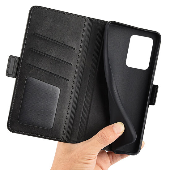 Xiaomi Redmi Note 12 Pro 5G Hoesje - MobyDefend Luxe Wallet Book Case (Sluiting Zijkant) - Zwart