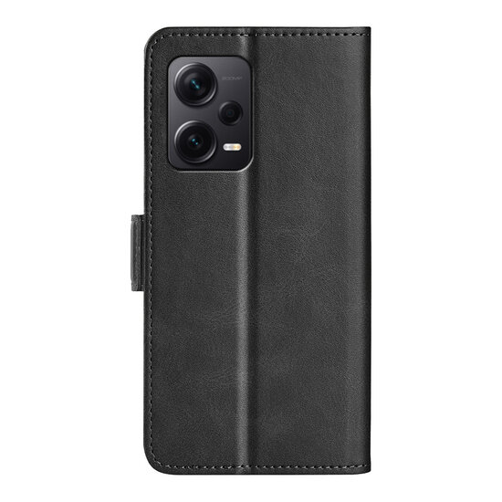 Xiaomi Redmi Note 12 Pro Plus 5G Hoesje, MobyDefend Luxe Wallet Book Case (Sluiting Zijkant), Zwart