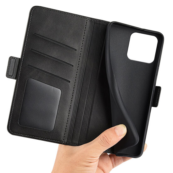 Xiaomi 13 Hoesje, MobyDefend Luxe Wallet Book Case (Sluiting Zijkant), Zwart