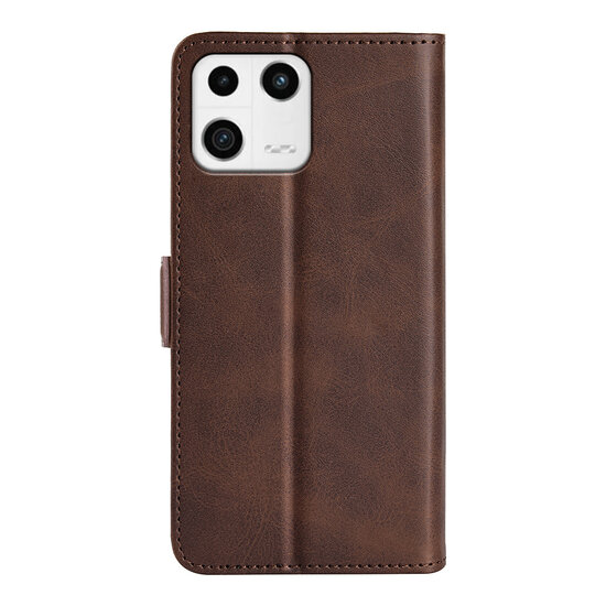 Xiaomi 13 Hoesje - MobyDefend Luxe Wallet Book Case (Sluiting Zijkant) - Bruin