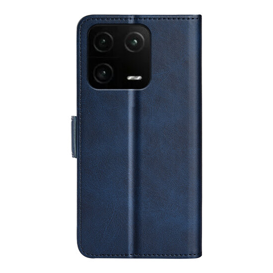 Xiaomi 13 Pro Hoesje - MobyDefend Luxe Wallet Book Case (Sluiting Zijkant) - Blauw