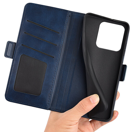 Xiaomi 13 Pro Hoesje - MobyDefend Luxe Wallet Book Case (Sluiting Zijkant) - Blauw